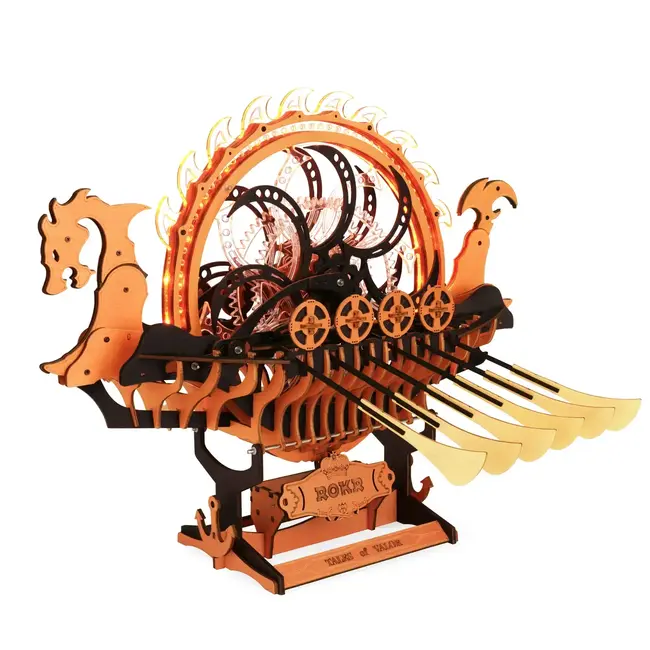 Viking Dragon Ship Rokr Mechanical 3D Wooden Puzzles