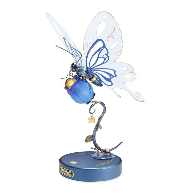 Mechanical Butterfly (Blue) Rokr 3D Puzzle Kit