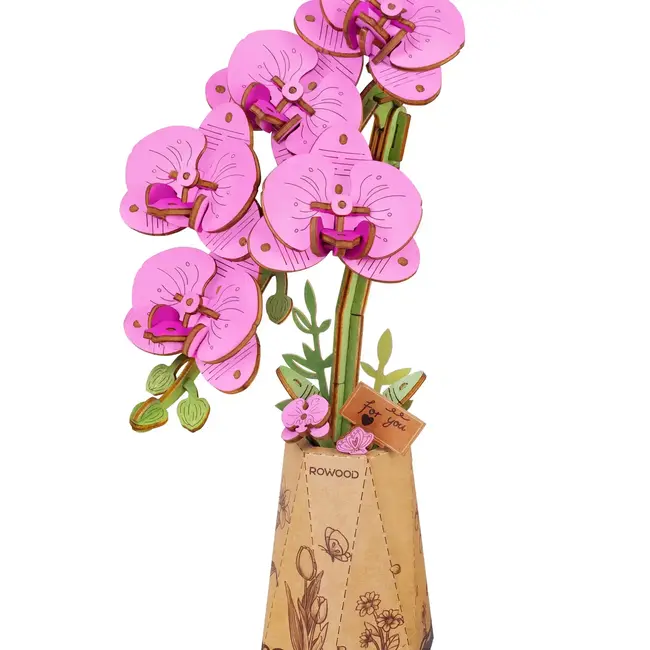 Purple Moth Orchid Rowood Diy Wooden Flower