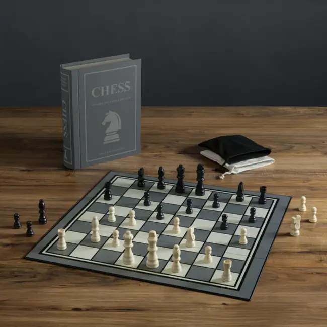 Vintage Chess Bookshelf