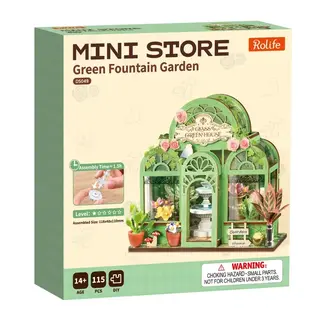 Green Fountain Garden Rolife Diy Miniature House