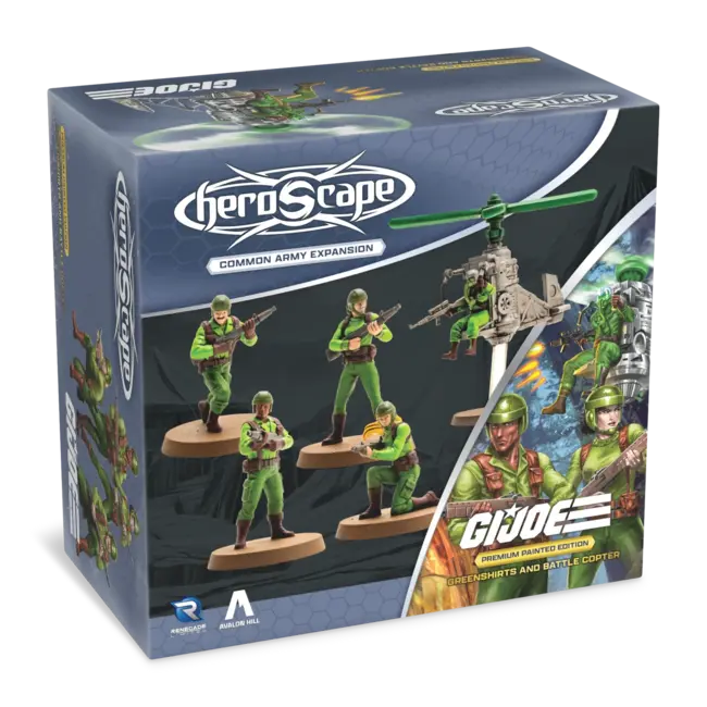 G.I. JOE Heroscape: Greenshirts & Battle Copter Common Army Expansion Painted