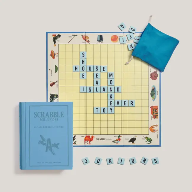 Vintage Scrabble Jr. Bookshelf