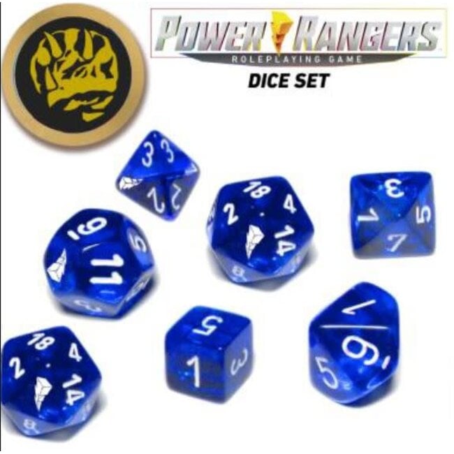 Power Rangers RPG Game Dice Set - Blue (7+coin)