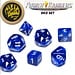 Renegade Game Studios Power Rangers RPG Game Dice Set - Blue (7+coin)
