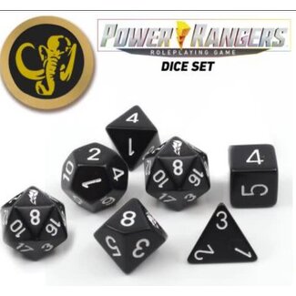Renegade Game Studios Power Rangers RPG Game Dice Set - Black (7+coin)