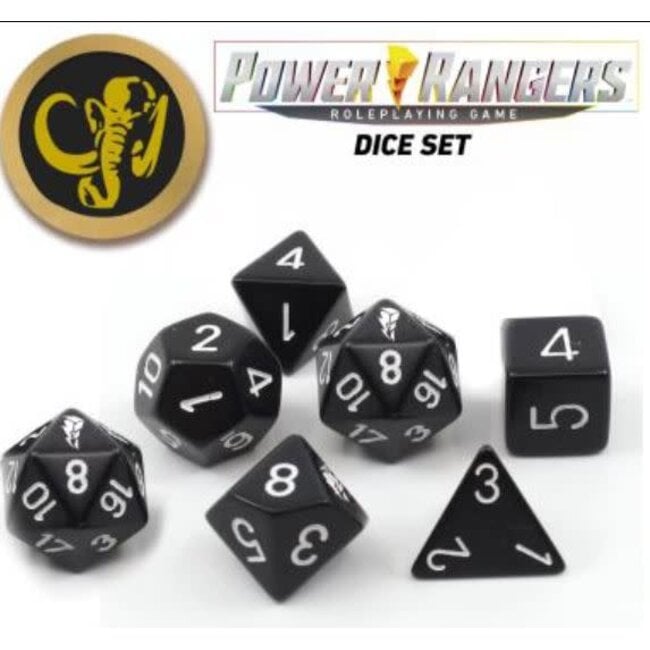 Power Rangers RPG Game Dice Set - Black (7+coin)