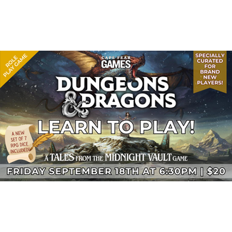 9/18 - COMING SOON! D&D Learn to Play