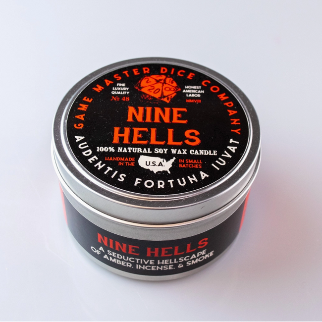 Nine Hells Gaming Candle - 8oz Tin