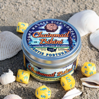 Chainmail Bikini Gaming Candle - 8oz Tin