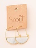 Scout Curated Wears Scout Turquoise & Gold Stone Prism Hoop Earrings