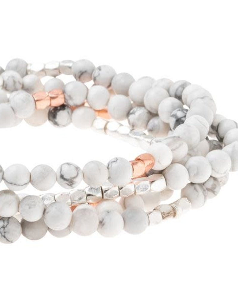 Scout Curated Wears Scout Howlite & Rose Gold Stone Wrap Bracelet/Necklace