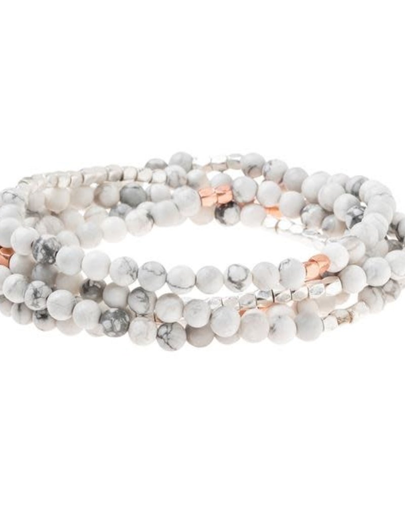 Scout Curated Wears Scout Howlite & Rose Gold Stone Wrap Bracelet/Necklace
