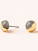 Scout Curated Wears Scout Labradorite & Gold Dipped Stone Stud Earrings