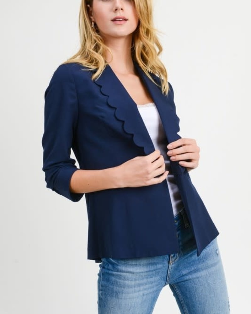 scalloped blazer