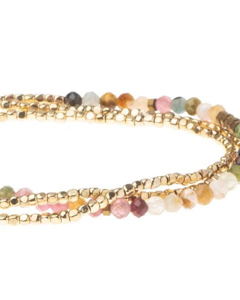 Scout Curated Wears Scout Tourmaline & Gold Delicate Stone Wrap Bracelet/Necklace