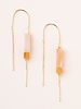 Scout Curated Wears Scout  Rose Quartz/Amber & Gold Rectangle Stone Thread Earrings
