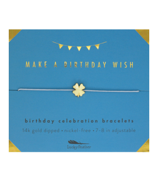 Lucky Feather Birthday Celebration Birthday Wish Bracelet