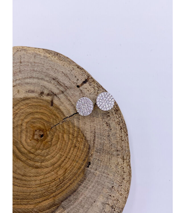 Must Have Brass Earrings | Mini Pave Disc