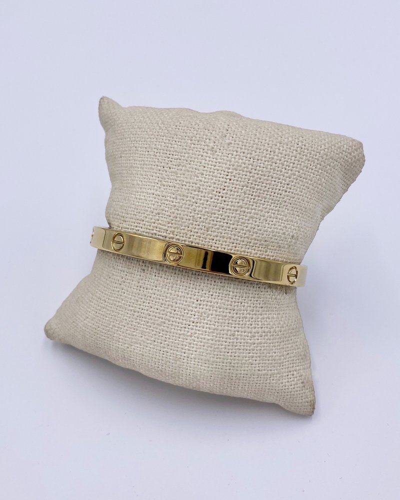 Egyptian Bolt Stainless Steel Cuff Bracelet