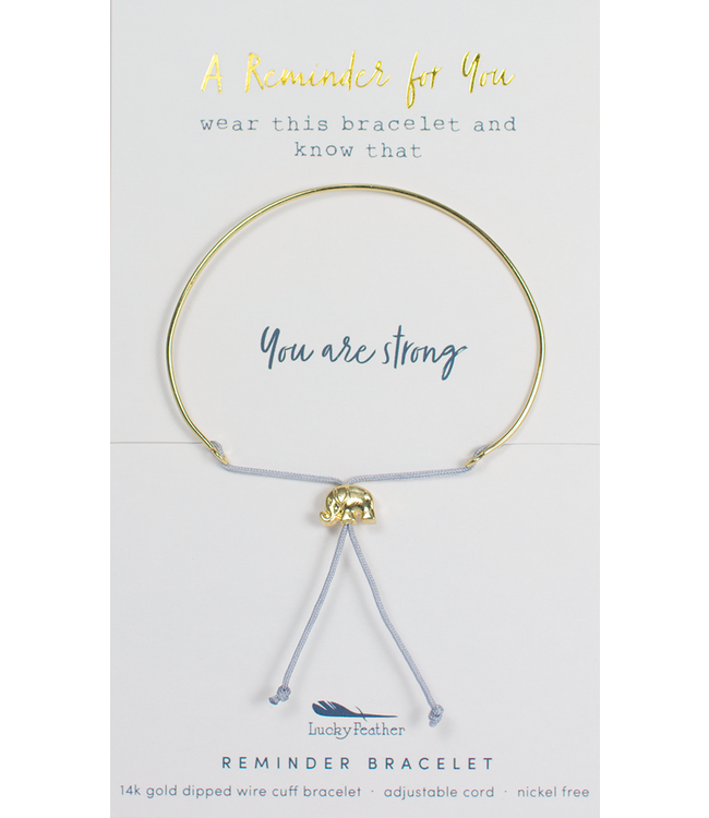 Lucky Feather Reminder Bracelet | You Are Strong