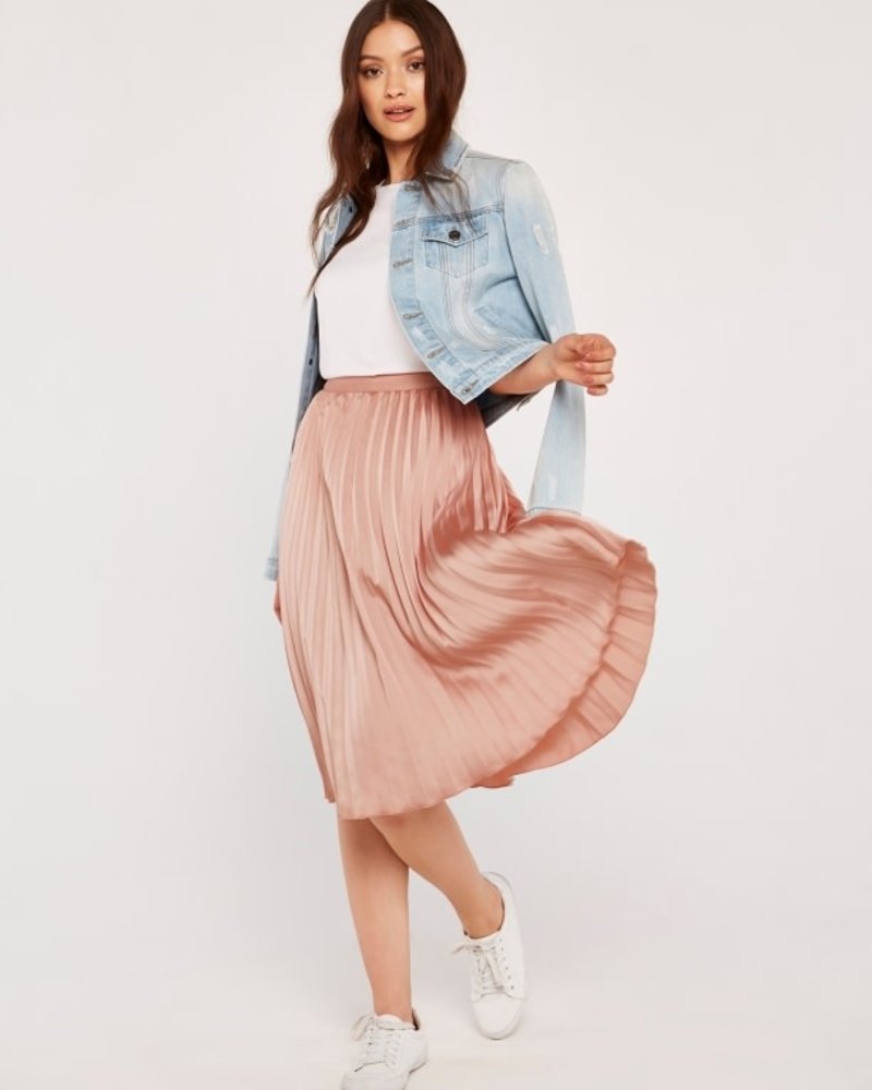 Apricot 'Sweet As Can Be' Pleated Skirt - Belle Up LLC