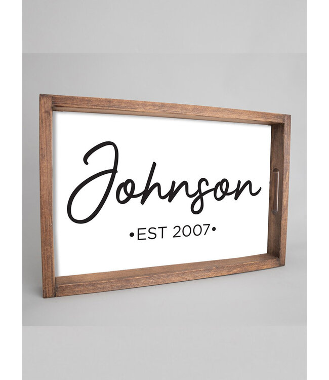 Rustic Marlin Personalized Script Serving Tray