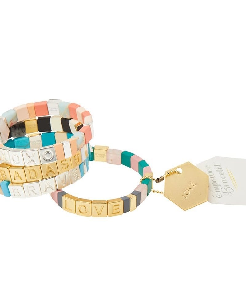 Scout Curated Wears Scout Empower Bracelet | Strong in Gold/African Turquoise/Jasper