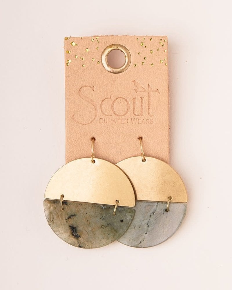 Scout Curated Wears Scout Howlite & Silver Full Moon Stone Earrings