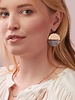 Scout Curated Wears Scout Stone Rhodonite & Gold Full Moon Earrings