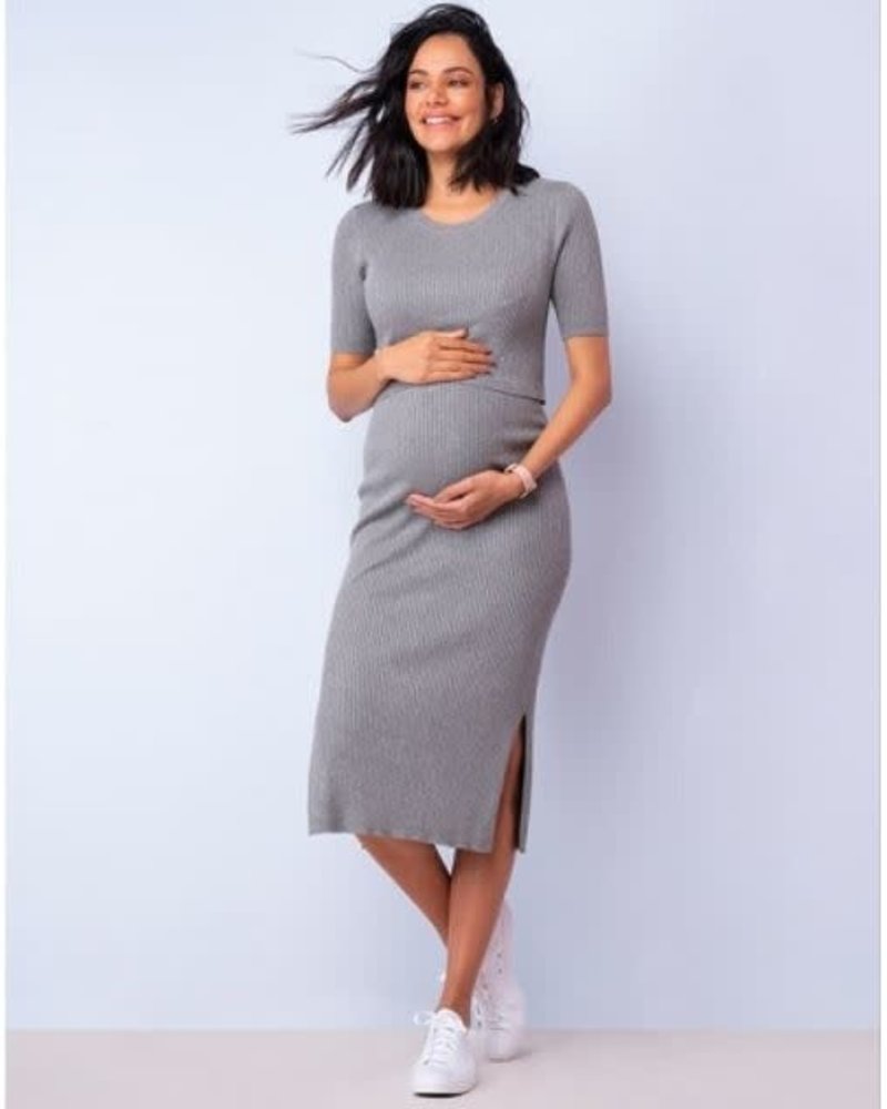 Seraphine Maternity Seraphine Maternity ‘Amaya’ Crew Neck Layered Knit Dress **FINAL SALE**