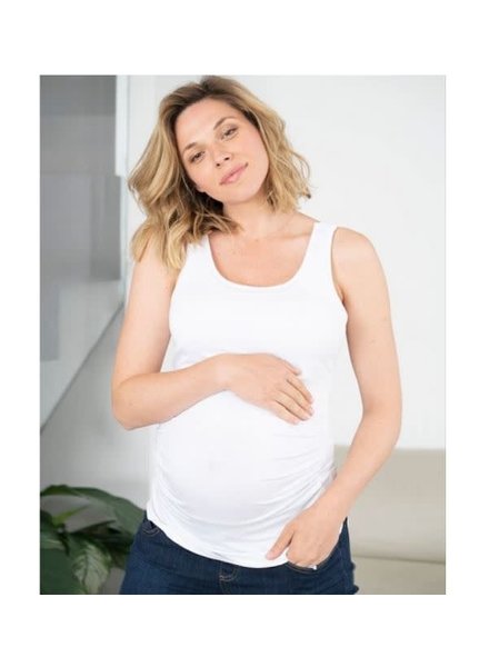Seraphine Maternity White 'Aniza' Maternity/Nursing Tank **FINAL SALE**