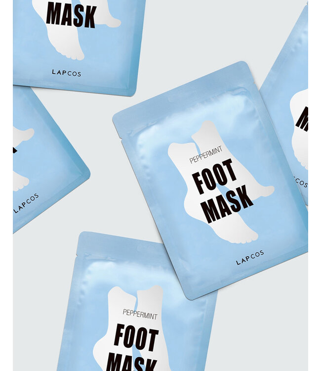 Lapcos Peppermint Foot Mask Set (Pack of 5)