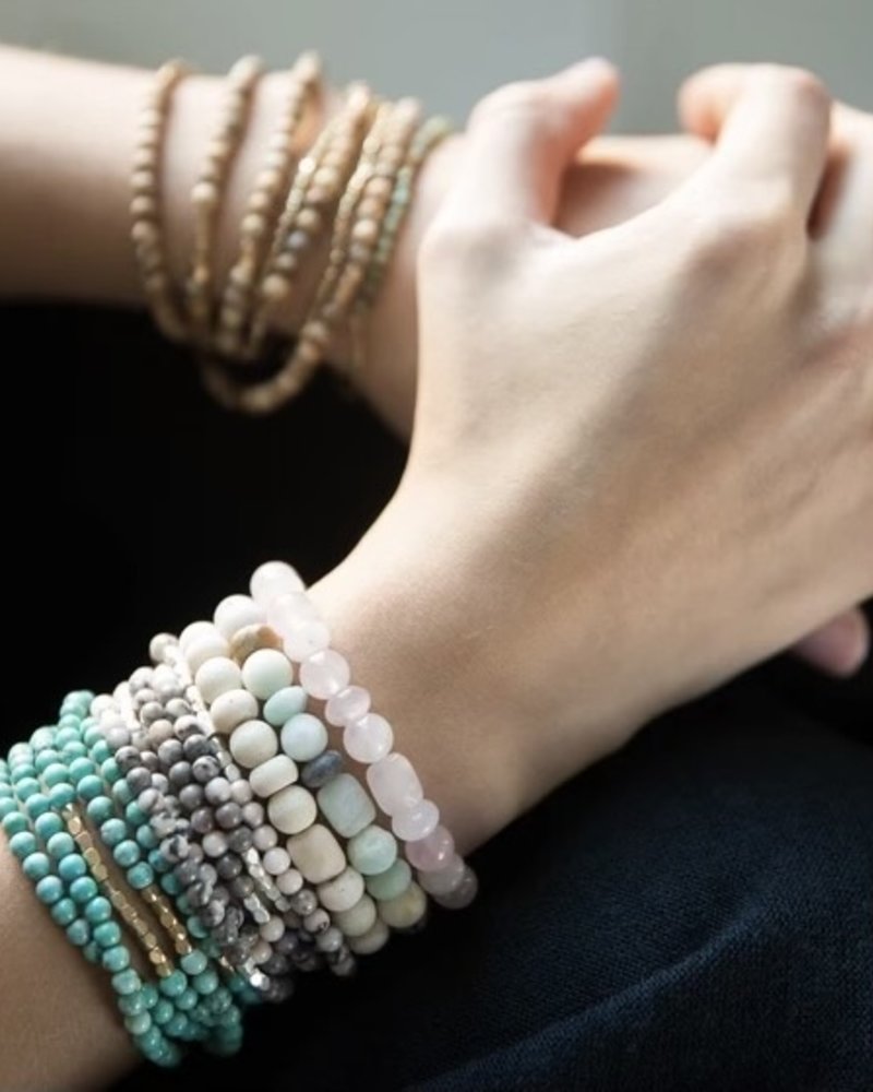 Scout Curated Wears Scout Rose Quartz Stone Stacking Bracelets