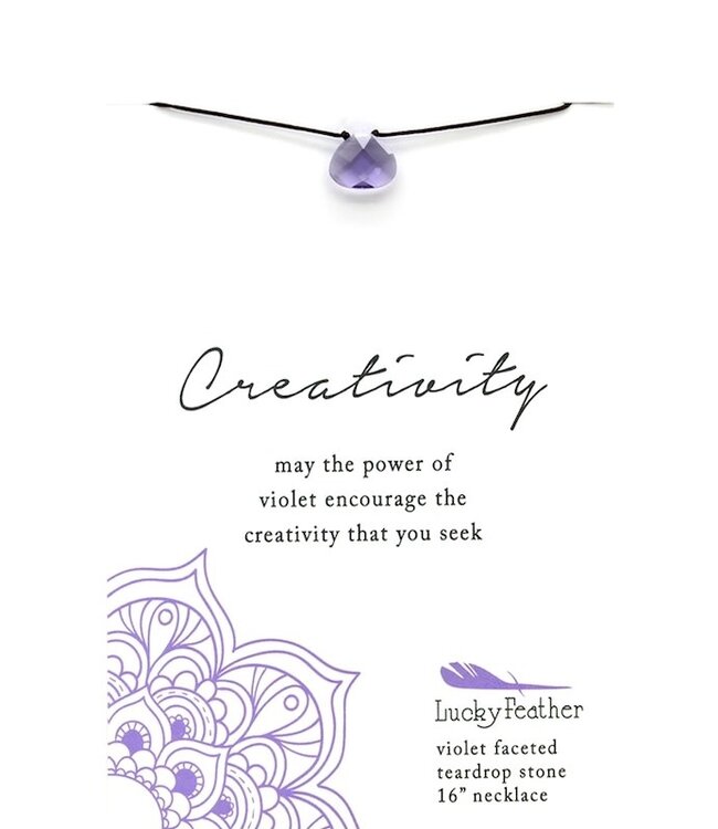 Lucky Feather Violet 'Color Power' Necklace | Creativity