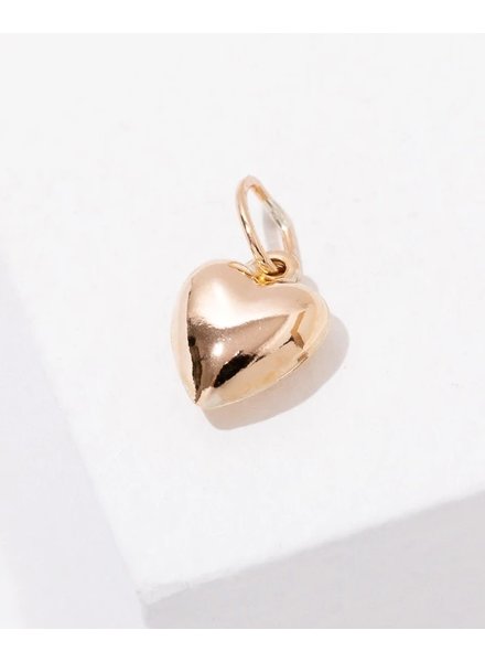 Gold Filled Puffed Heart Charm
