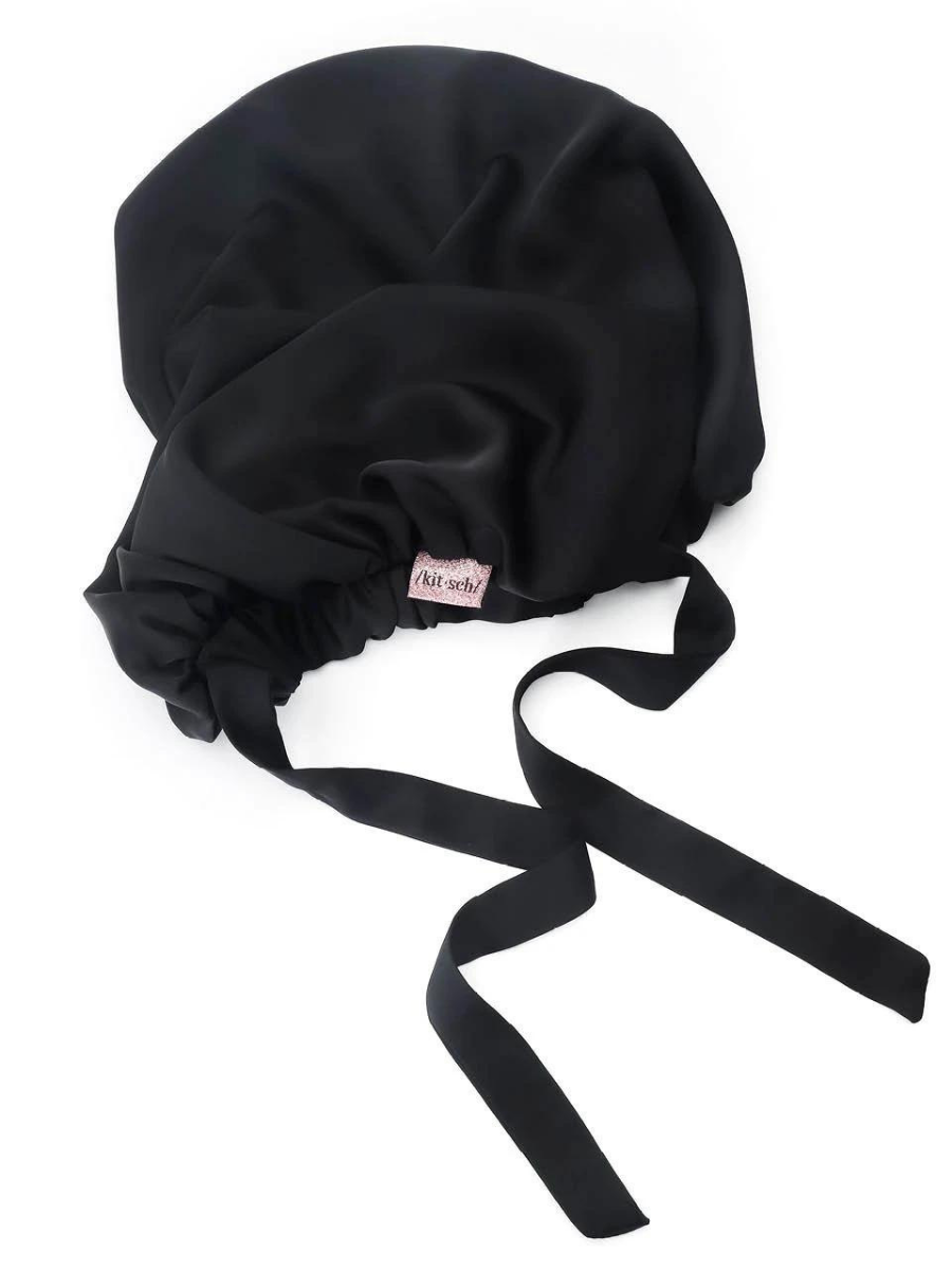 Kitsch Satin Sleep XL Adjustable Bonnet | Black - Belle Up LLC
