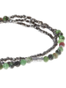 Scout Curated Wears Scout Ruby Zoisite/Hematite Delicate Stone Wrap Bracelet/Necklace
