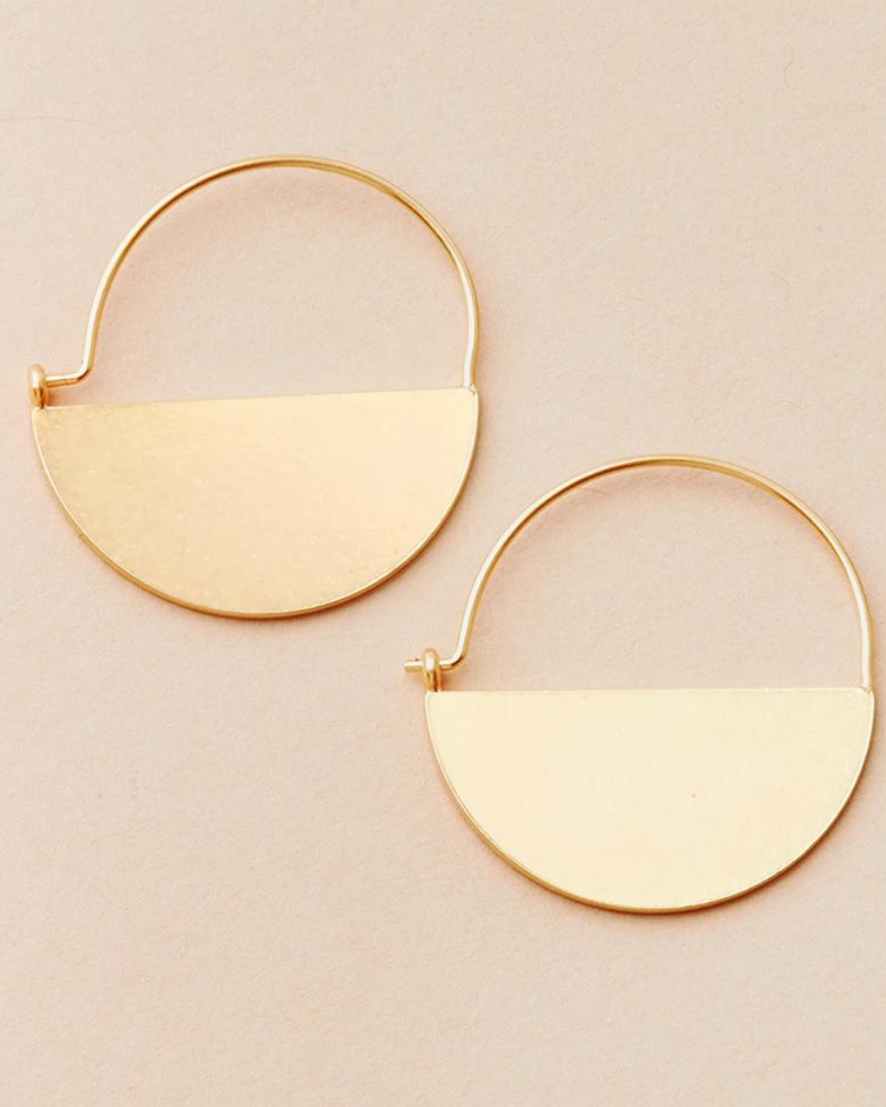 Scout Curated Wears Scout Refined Earring Collection Lunar Hoop in Gold Vermeil