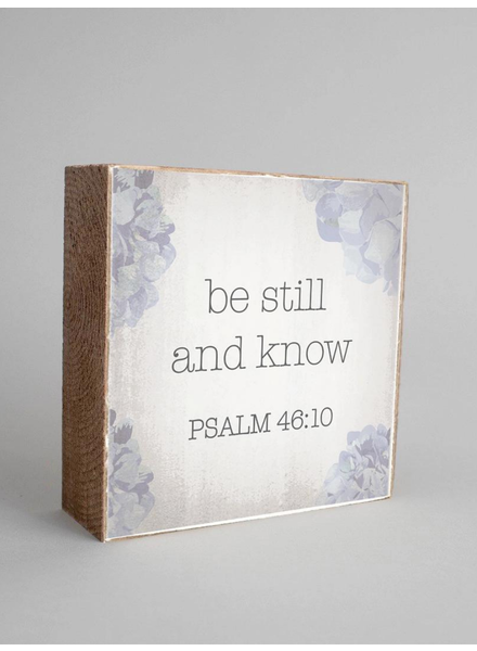 Rustic Marlin Decorative Wooden Block | Be Still And Know