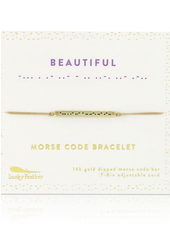 Lucky Feather Morse Code Bracelet | Beautiful