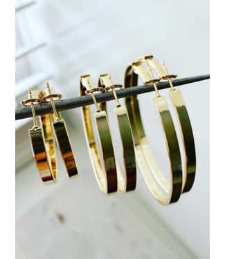 Must Have Solid Flat Hoop Earrings - Large (2 Colors)