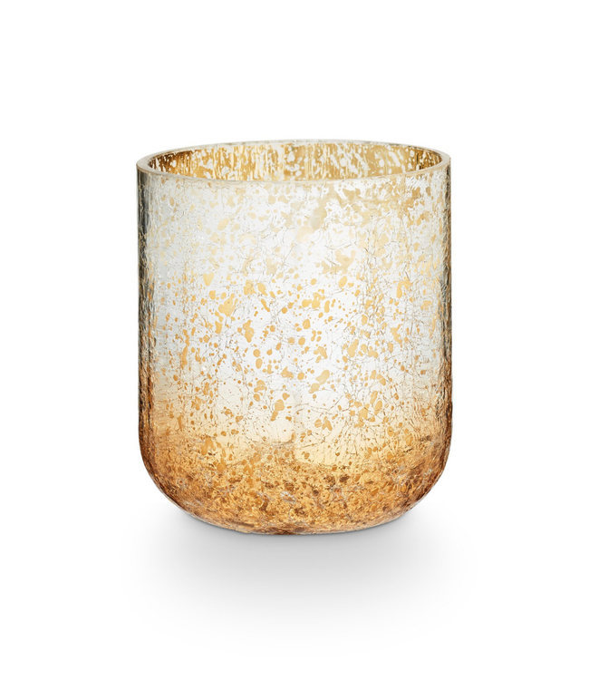 Illume Small Crackle Glass Candle In Balsam & Cedar **FINAL SALE**
