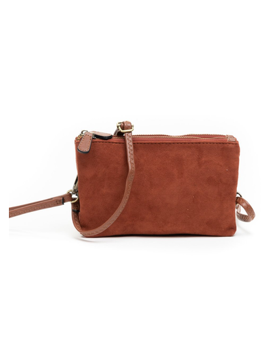 suede wristlet