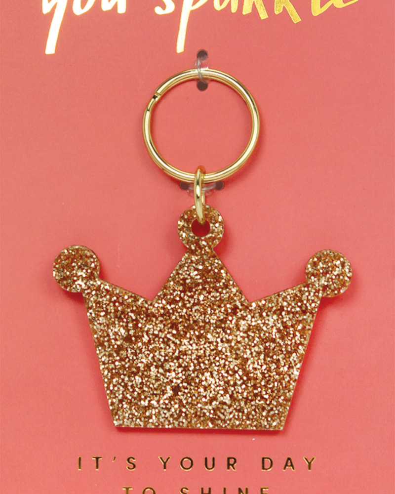 Lucky Feather Lucky Feather Glitter Crown Keychain