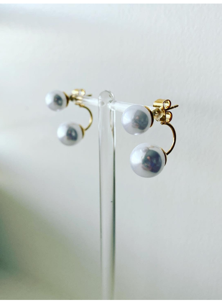 Must Have Brass Earrings | Dual Pearl