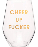 Chez Gagne Wine Glass | Cheer Up F*cker