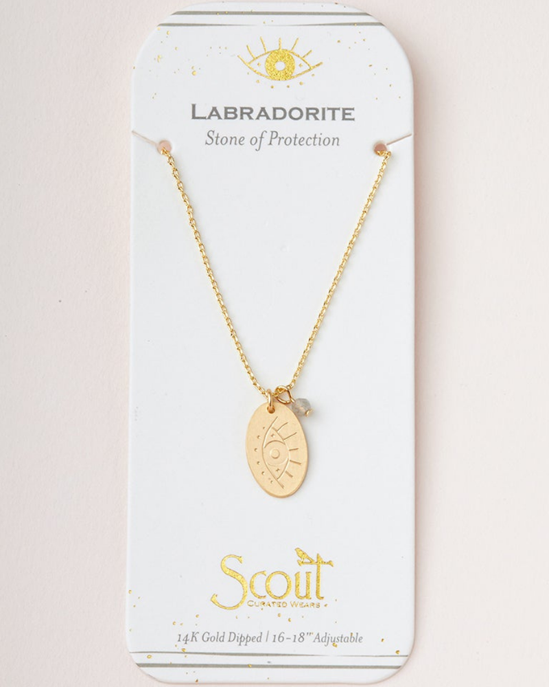 Scout Curated Wears Scout Labradorite/Gold  Intention Charm Necklace