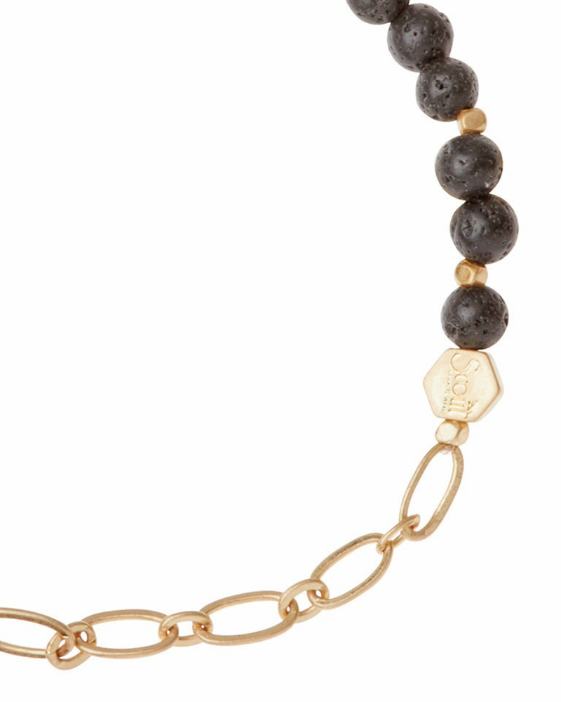 Scout Curated Wears Scout Lava/Gold Mini Stone Stacking Bracelet
