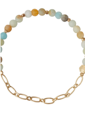 Scout Curated Wears Amazonite/Gold Mini Stone Stacking Bracelet
